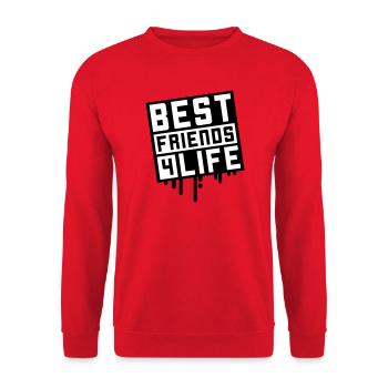 Meilleurs amis pour la vie - Sweat-shirt Unisexe - rouge - Devant - Alina (178cm) & Michal (187cm)
