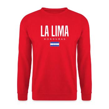 La Lima Honduras Honduraner - Unisex Pullover - Rot - Vorne - Alina (178cm) & Michal (187cm)