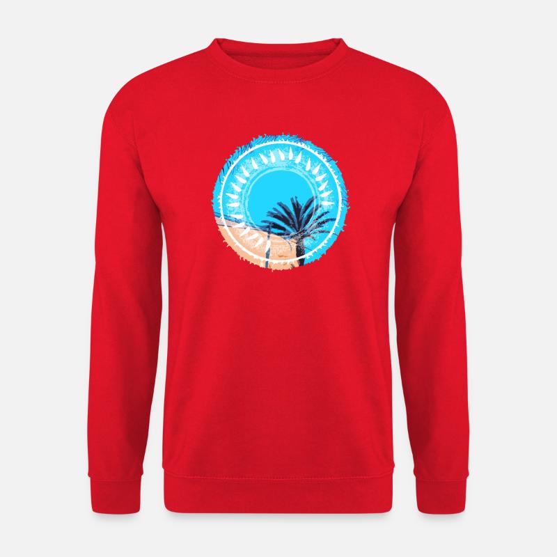 Tropische Strandlandschaft - Unisex Pullover - Rot