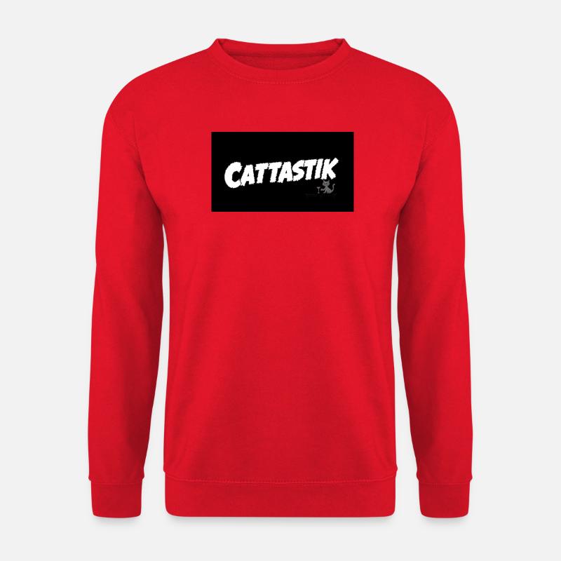 Humorvoller Katzenwitz mit Boldschrift - Unisex Pullover - Rot