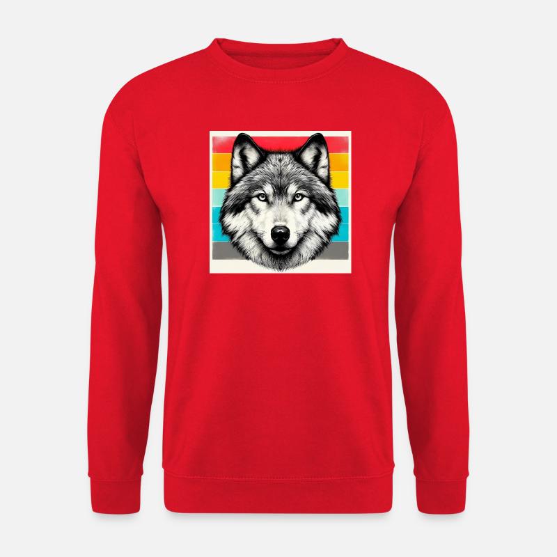 Wolf - Unisex Sweatshirt - red