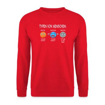 Physique Physicien Professeur de sciences Drôle de dicton - Sweat-shirt Unisexe - rouge - Devant - Alina (178cm) & Michal (187cm)