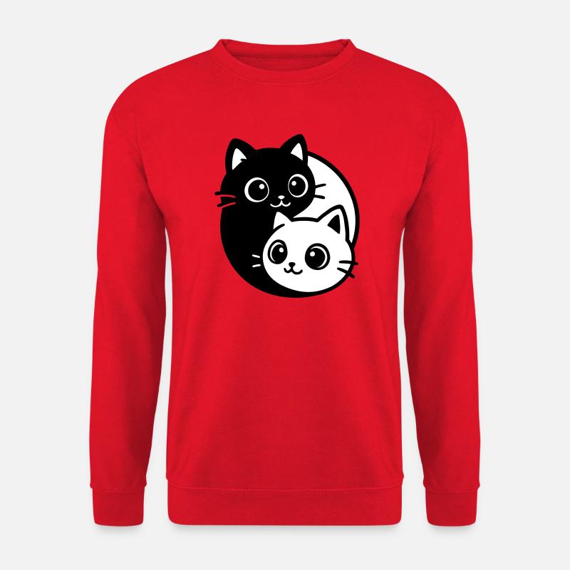 Portrait de chat Ying Yang - Sweat-shirt Unisexe - rouge