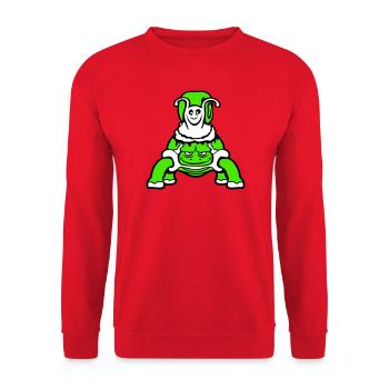 2 Friends Turtle Snail Riding Team Crew - Unisex Sweatshirt - red - Front - Alina (178cm) & Michal (187cm)