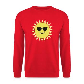 Sun Sunglasses - Unisex Sweatshirt - red - Front - Alina (178cm) & Michal (187cm)
