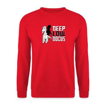 Dinosaurier T-Shirt für gesunde Menschen - Unisex Pullover - Rot - Vorne - Alina (178cm) & Michal (187cm)