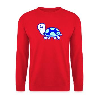 Turtle Fear Shy Sad Unhappy - Unisex Sweatshirt - red - Front - Alina (178cm) & Michal (187cm)