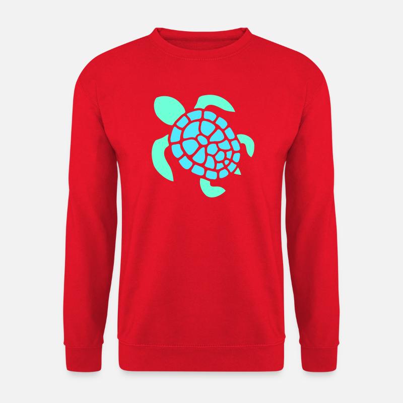 Schildkröte Logo Schildkrötenpanzer Muster Symbol - Unisex Pullover - Rot