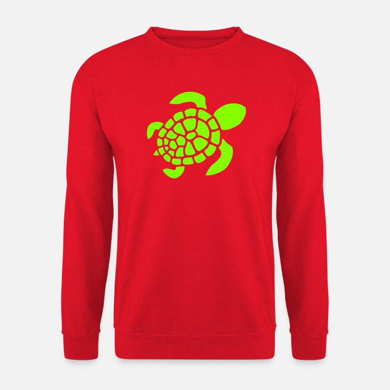 Turtle Logo Turtle Shell Pattern Icon - Unisex Sweatshirt - red
