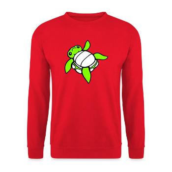Turtle tipped over on its back helpless side cute - Unisex Sweatshirt - red - Front - Alina (178cm) & Michal (187cm)