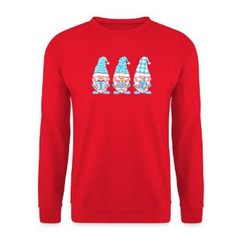 Hanoukka Hanoukka Hanoukka Chai - Sweat-shirt Unisexe - rouge - Devant - Alina (178cm) & Michal (187cm)