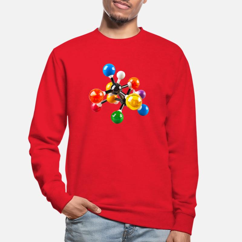 Modèle de structure moléculaire coloré Sweat-shirt Unisexe