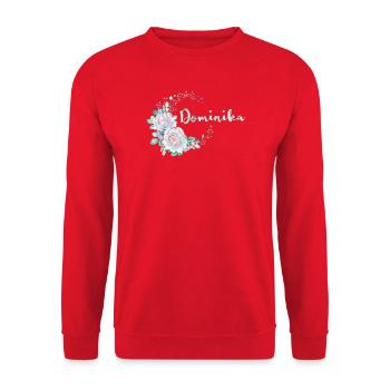 Pour la Dominique - Sweat-shirt Unisexe - rouge - Devant - Alina (178cm) & Michal (187cm)