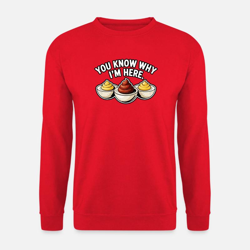 Deviled Egg Lover Funny Food Shirt - Unisex Sweatshirt - red