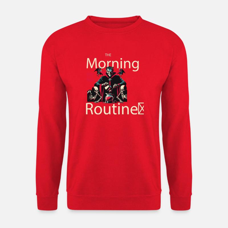 Spooky Morning Routine - Unisex Sweatshirt - red