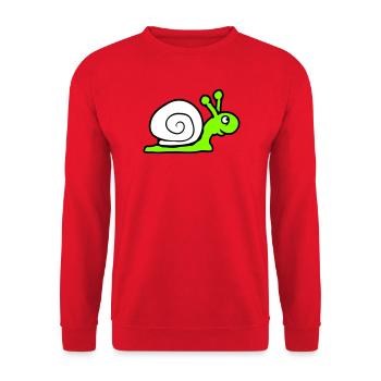 Snail Shell Cute Cute Happy Cool - Unisex Sweatshirt - red - Front - Alina (178cm) & Michal (187cm)