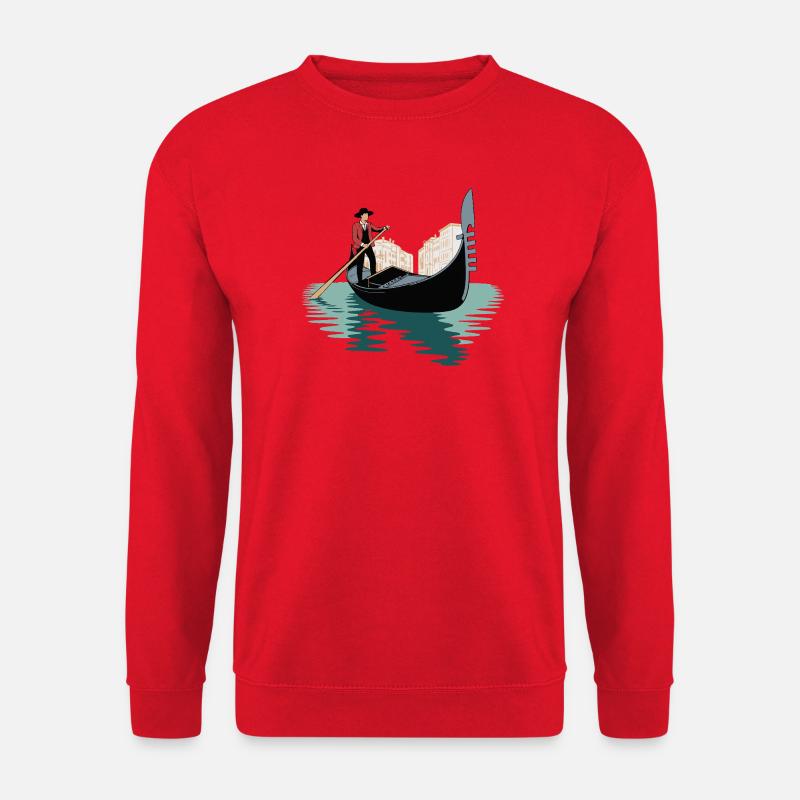 Venezianisches Gondel-Abenteuer - Unisex Pullover - Rot