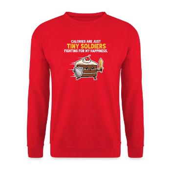 Cake Hero Combattant de calories - Sweat-shirt Unisexe - rouge - Devant - Alina (178cm) & Michal (187cm)