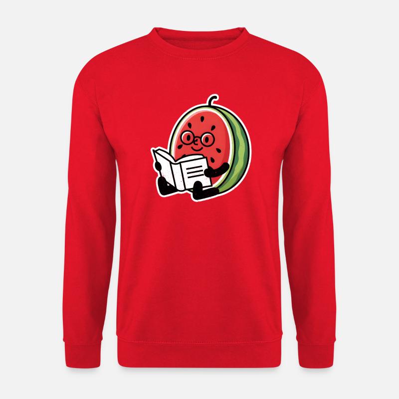 Héros de la lecture de pastèque - Sweat-shirt Unisexe - rouge