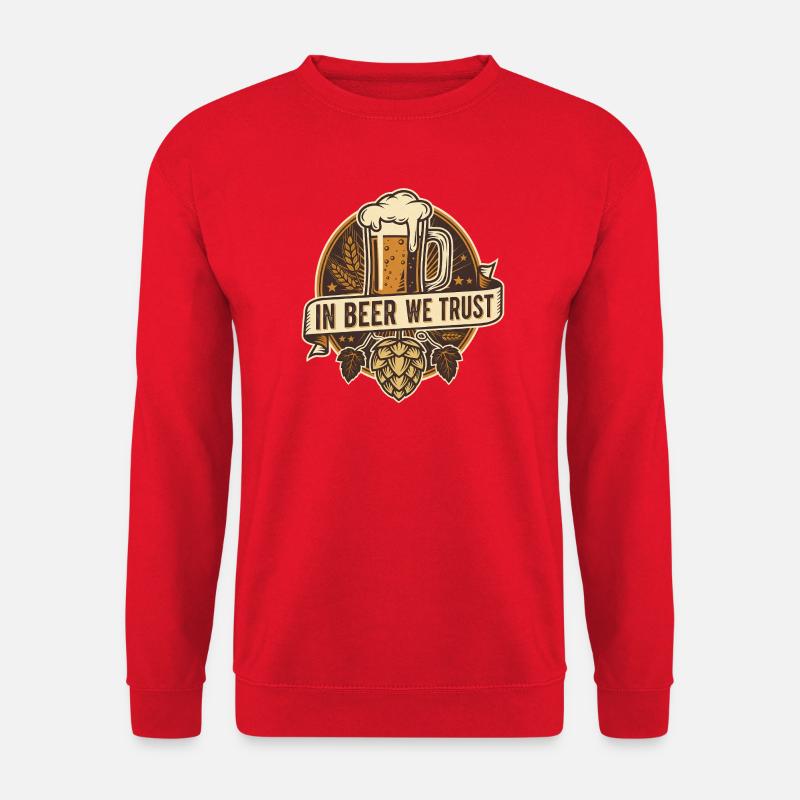 In Beer We Trust - Unisex Pullover - Rot