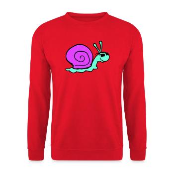 Schnecke Sonnenbrille Cool schwarze Brille Lächeln - Unisex Pullover - Rot - Vorne - Alina (178cm) & Michal (187cm)
