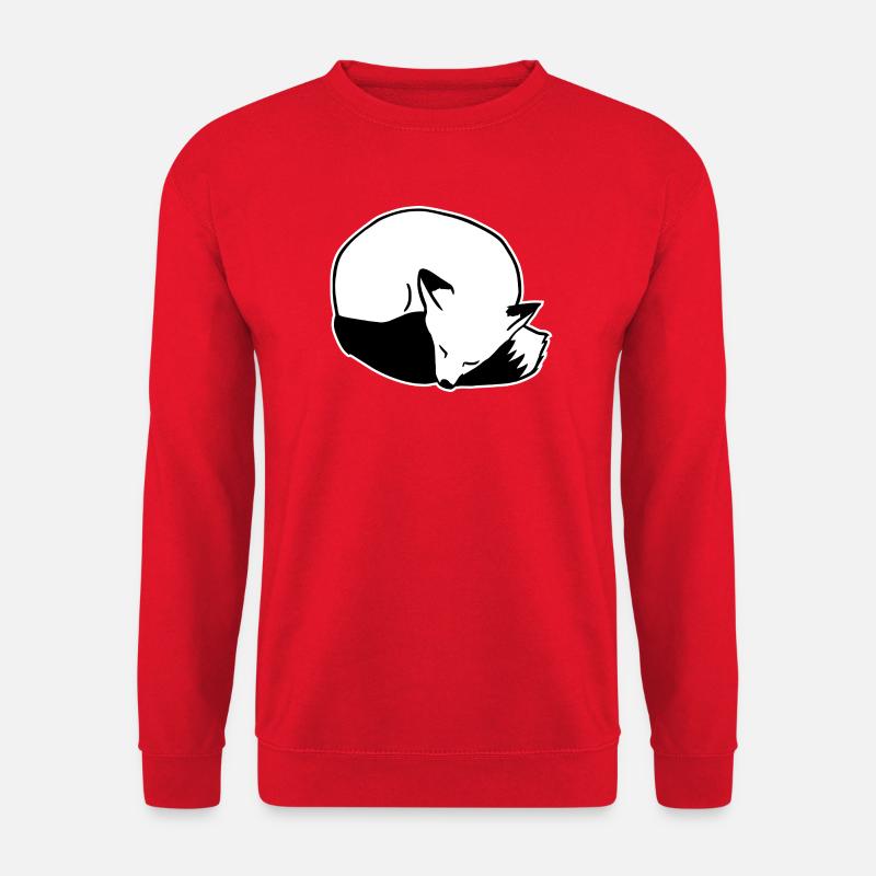 Fuchs schlafend: Niedlich, Kawaii & Comic Stil - Unisex Pullover - Rot