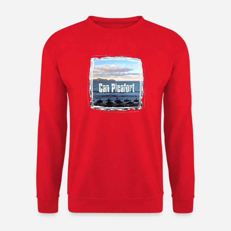 Can Picafort Beach Print - Unisex Sweatshirt - red