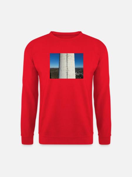 Hochspannender Turm über Stadt Cuno Herdecke - Unisex Pullover - Rot