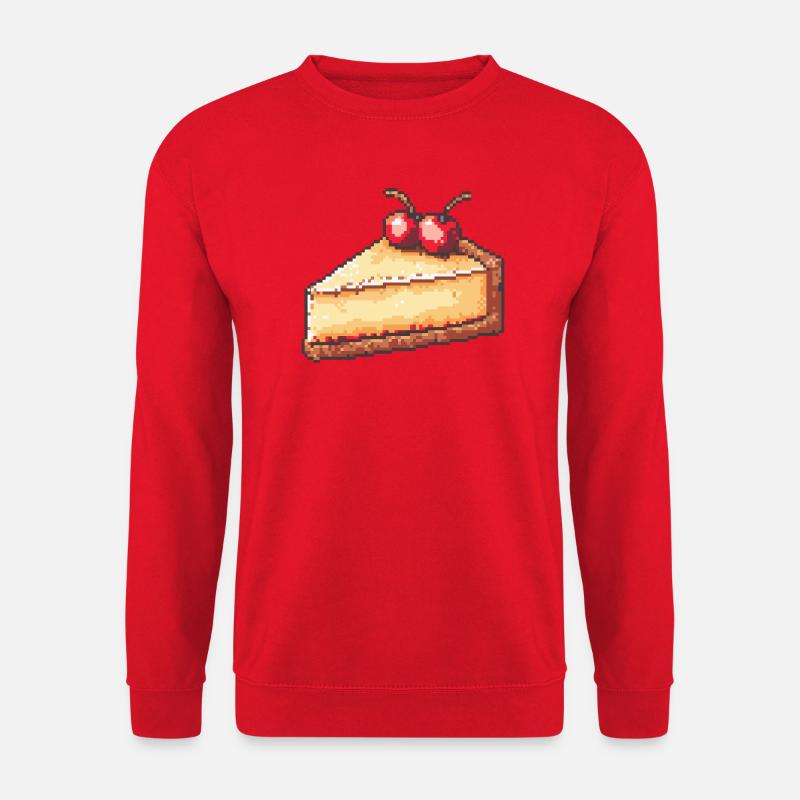 Pixel Cheesecake Cherry Slice - Unisex Sweatshirt - red