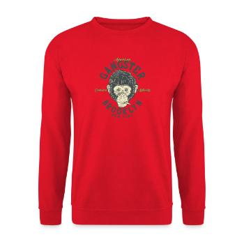 Brooklyn Gorilla Gangster - Unisex Sweatshirt - red - Front - Alina (178cm) & Michal (187cm)