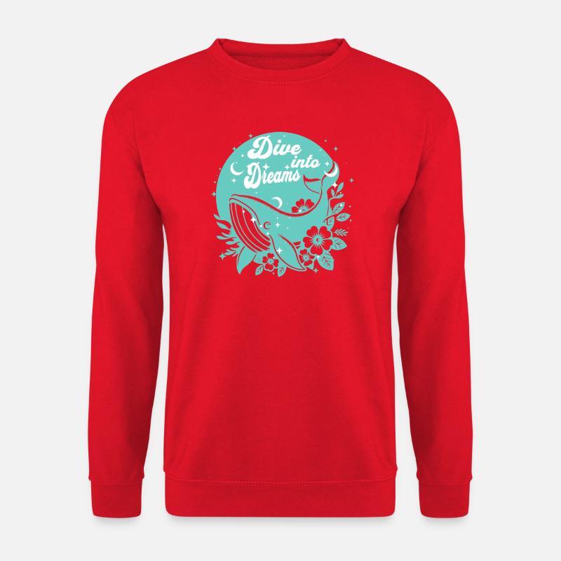 Dive into Ocean Dreams - Unisex Sweatshirt - red