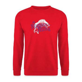 Fisherman's Festival Vintage Logo - Unisex Sweatshirt - red - Front - Alina (178cm) & Michal (187cm)