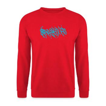 Strassburg Graffiti Street Art - Unisex Pullover - Rot - Vorne - Alina (178cm) & Michal (187cm)