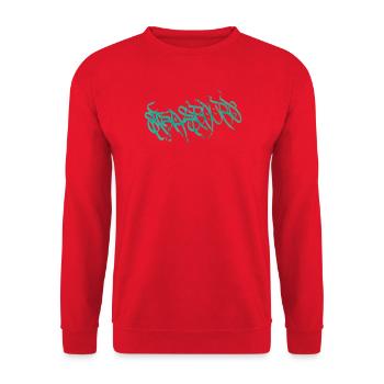Strasbourg Graffiti Souvenir - Unisex Pullover - Rot - Vorne - Alina (178cm) & Michal (187cm)