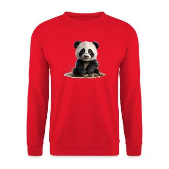 Bébé panda à la pierre - Sweat-shirt Unisexe - rouge - Devant - Alina (178cm) & Michal (187cm)