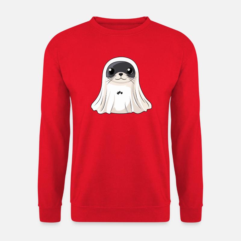 Robbe Tier Halloween Geist - Unisex Pullover - Rot