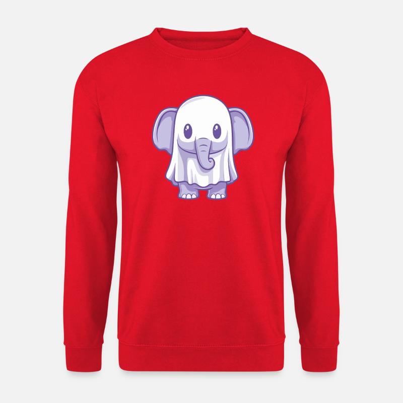 Elephant Halloween Ghost - Unisex Sweatshirt - red