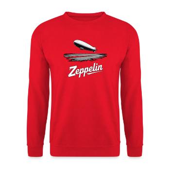 Zeppelin Airship Retro Vintage - Unisex Sweatshirt - red - Front - Alina (178cm) & Michal (187cm)