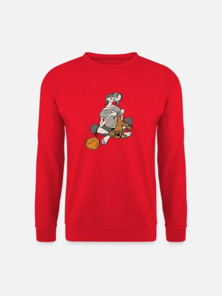 Crochet is fun - Unisex Sweatshirt - red