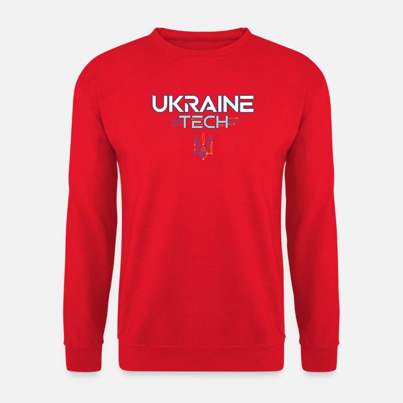 Ukraine Tech Crest Circuit - Unisex Pullover - Rot