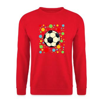 Spotty Vivid Confetti Soccer Ball - Unisex Sweatshirt - red - Front - Alina (178cm) & Michal (187cm)