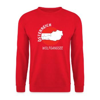 Lake Wolfgang - Unisex Sweatshirt - red - Front - Alina (178cm) & Michal (187cm)