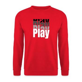 Chevauchement de la typographie de jeu - Sweat-shirt Unisexe - rouge - Devant - Alina (178cm) & Michal (187cm)