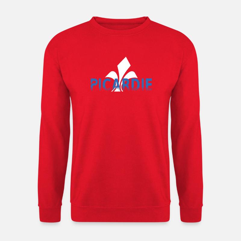 Picardie Fleur de lis Stilisiert - Unisex Pullover - Rot