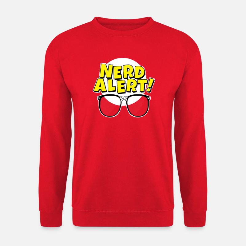 Nerd Alert Pop Brille - Unisex Pullover - Rot