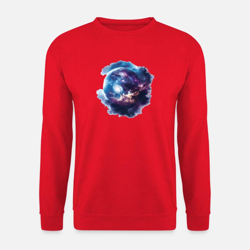 Kosmischer Wirbel Galaxie - Unisex Pullover - Rot