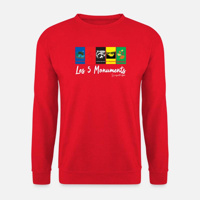 The 5 Monuments - cycling races - Unisex Sweatshirt - red