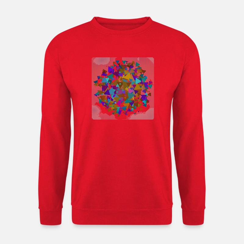 Geometrischer Dreieckskreis - Unisex Pullover - Rot