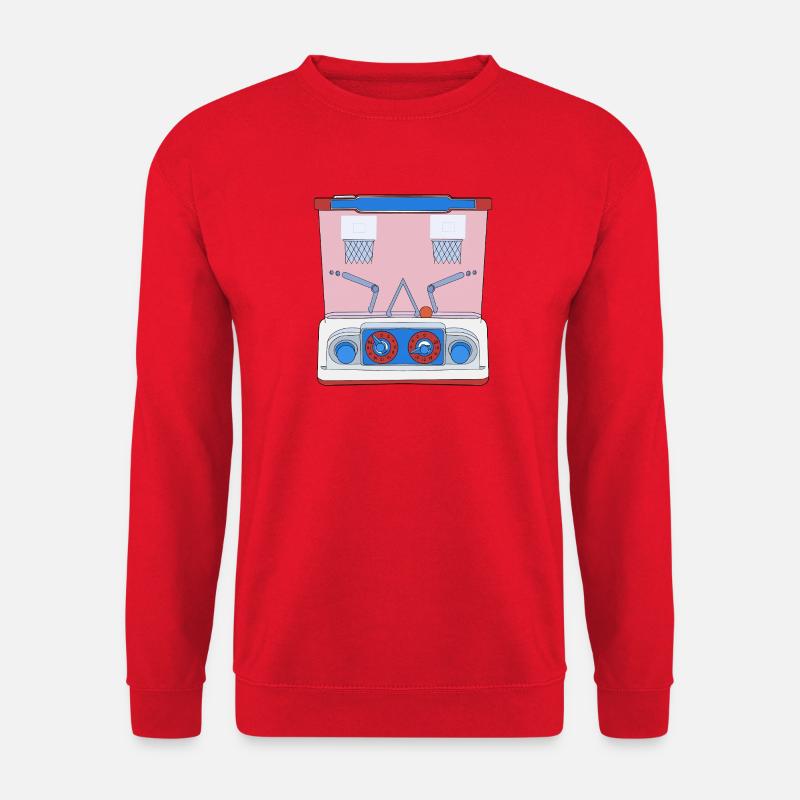 Wasservolles Basketballspiel Nostalgisch - Unisex Pullover - Rot