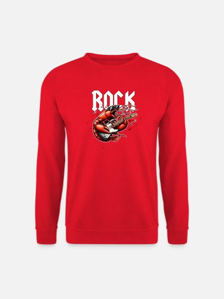 Rocker-Krabbe und E-Gitarre - Unisex Pullover - Rot